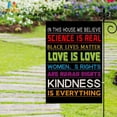 thumbnail image 6 of Mloabuc In This House We Believe Garden Flag Black Lives Matter Love is Love Kindness Farmhouse Yard Sign Patio Outdoor Decors 12x18" Double Sided, 6 of 6