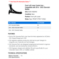 thumbnail image 2 of Front Left Lower Control Arm - Compatible with 2016 - 2022 Chevy Malibu 2017 2018 2019 2020 2021, 2 of 2