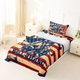 thumbnail image 5 of Manfei Western Cowboy Twin Sheets,Bull Riding Letter Bedding,Red Blue Us Flag Decor,3 Pieces,1 Fitted Sheet and 1 Pillowcase, 5 of 6