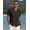 Black, variant on Men Button Down Shirt Beach Linen Shirts Summer Hawaiian Shirts Cuban Collar Shirts Short Sleeve Button Down Shirts