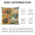 thumbnail image 5 of Creowell Sunflower Throw Pillow Covers Only with Butterfly Pattern Decorative Square Pillowcases Cushion Cover (Sunflower), 5 of 5