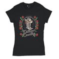 thumbnail image 5 of Outlaw Country Cowgirl Boots And Roses T-Shirt Western Rodeo Floral Cowgirl Hat Vintage Southern Rustic Women's Tee, 5 of 7