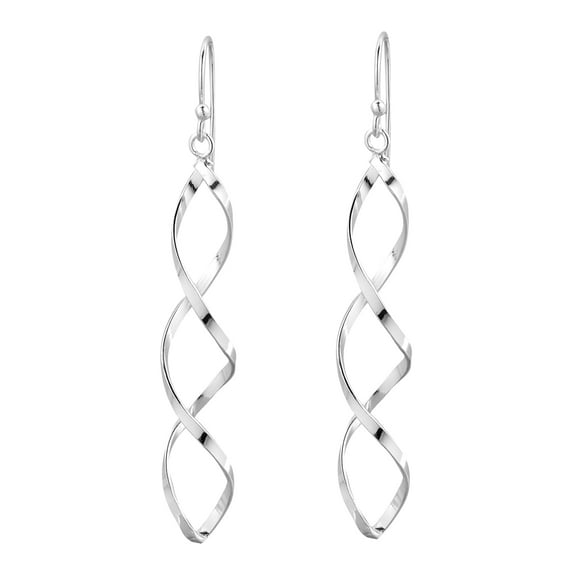 Beautiful Twisting Infinity Sterling Silver Dangle Earrings | Twisting Dangle Earrings| Earrings for Women | Sterling Silver Earrings | Dangle Earrings For Women