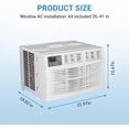 thumbnail image 2 of YUSAZENS 2-Pack 8000BTU WiFi Window Mount Air Conditioner, Fixed Frequency Window AC Unit, Smart App Control Cooling System, White for Home Use, 2 of 9