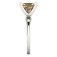 thumbnail image 3 of 2.5 ctw Solitaire Anniversary Ring for Women | Princess Cut Simulated Champagne Diamond | Hyperallergenic Solid 18K White Gold, 3 of 5