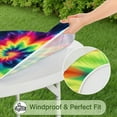 thumbnail image 5 of Rainbow Tie Dye Mandala Pattern Round Fitted Tablecloth with Elastic Edge,Dining Table Cover Waterproof,Outdoor Round Tablecloth for Camping,Dining,Indoor and Outdoor, 5 of 7