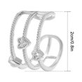 thumbnail image 3 of TIMIFIS Silver Rings 2PC Hollow Heart Three-layer Temperament Jewelry Gift For Women Valentine'S Day Gift, 3 of 6
