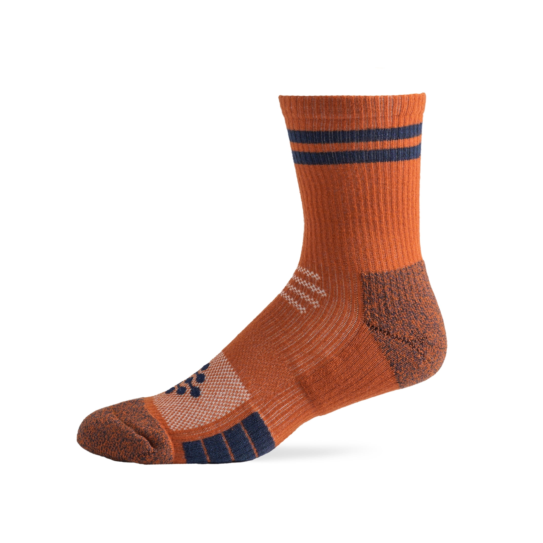 TRUEENERGY Flow High Impact Cushion Stripe Mid-Crew Sock, Men's Size 10-14.5, 3-pack