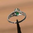 thumbnail image 3 of 2Ct Oval Cut Lab Created Green Emerald Women's Wedding Promise Ring 14K White Gold Plated, 3 of 3