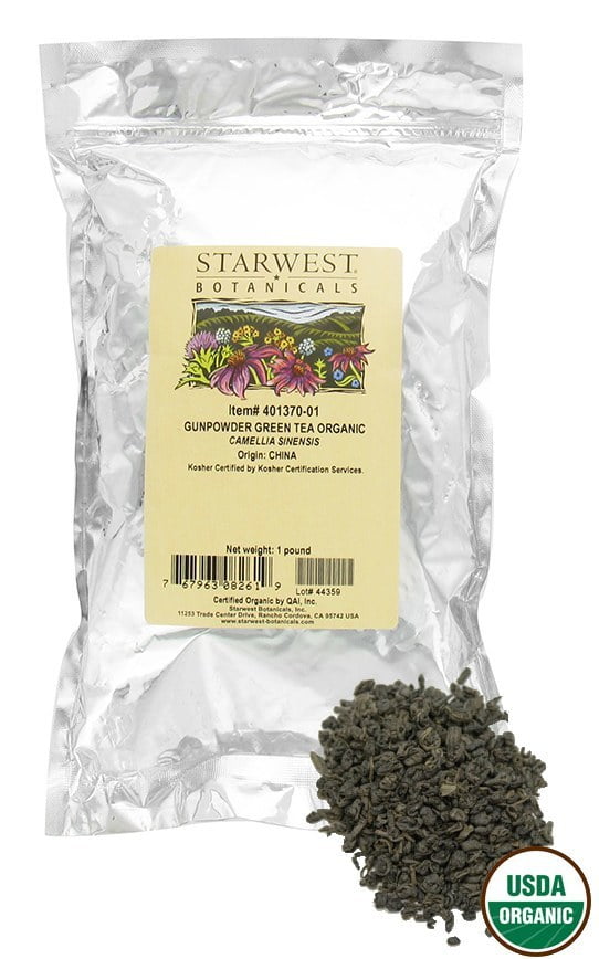 Starwest Botanicals - Bulk Gunpowder Green Tea Organic - 1 lb ...