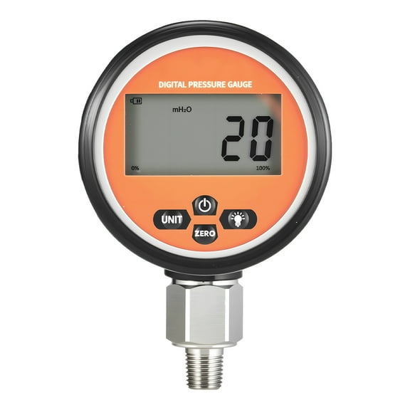 KFFKFF Digital Hydraulic Pressure Gauge, 0-10000 PSI (0-700 Bar) Hydraulic Pressure Sensor, Manometer Tester with 1/4 inch NPT Base Entry for Excavators and Construction Equipment