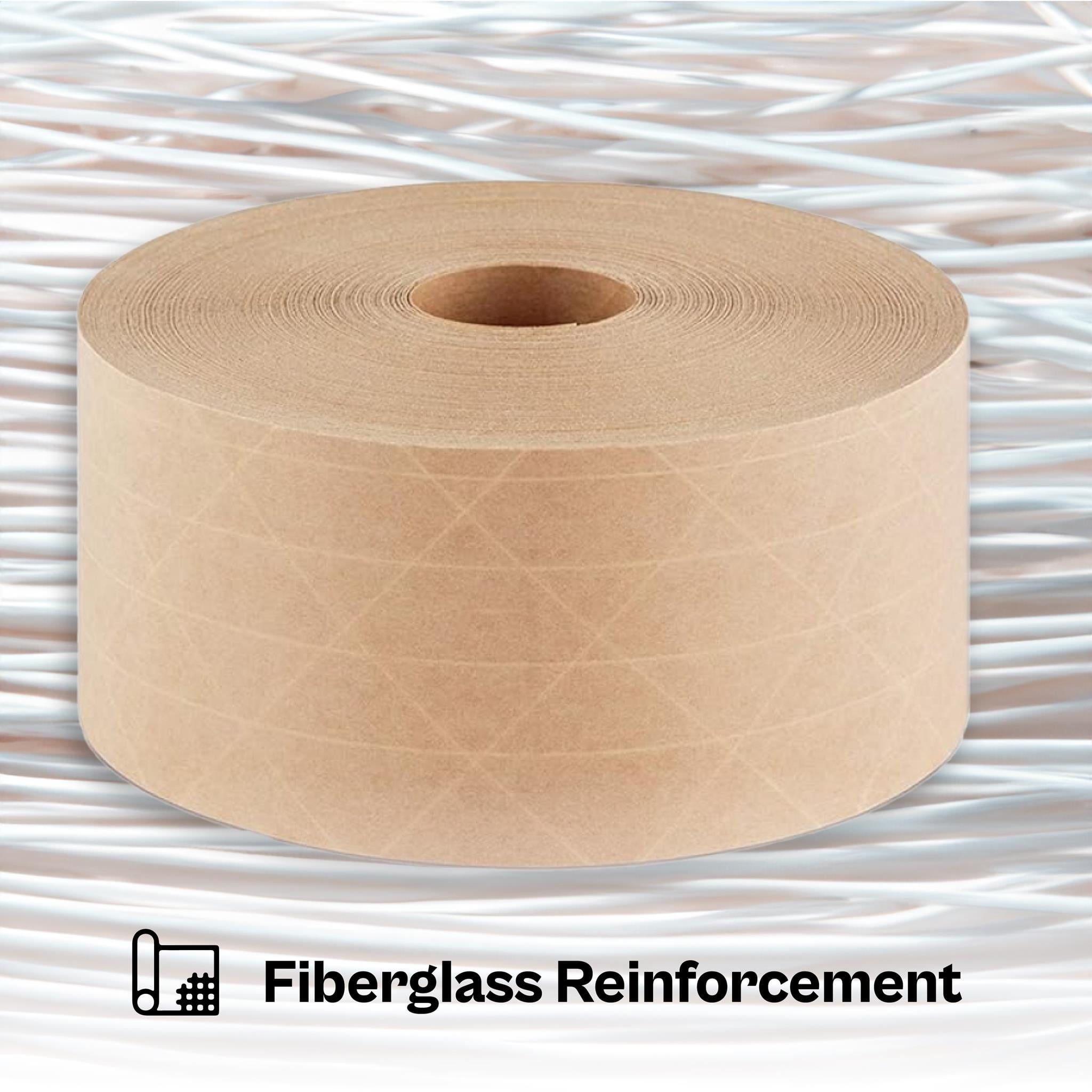 MMBM Non-Reinforced Kraft Tape 72 mm x 200 Yards, Water-Activated Adhesive, Strong Packaging Seal, 10 Rolls