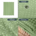 thumbnail image 4 of Cinvoph 72"x72" Plain Color Shower Liner Curtain - Waterproof Waffles Weave Thickened Shower Curtain, Simple Solid Style Curtain Decor for Bathroom with 12 Grommets, Green, 4 of 7