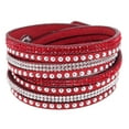 thumbnail image 3 of Eosunjian Women Faux Leather Shiny Hot Fix Rhinestone Inlaid DIY Multilayer Bracelet Gift, 3 of 13