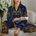 thumbnail image 6 of Pofeuu Elegant Dog Mandala Art Print Womens Pajamas Set Long Sleeve Sleepwear Button Down Nightwear Soft Pj Lounge Sets Button Down Pajamas Women-XX-Large, 6 of 7