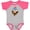 Baseball Heather and Hot Pink, variant on Memorial Day Baby Eagle with Patriotic Hat Boys or Girls Baby Bodysuit