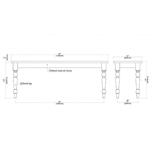 Boraam 2024 farmhouse bench