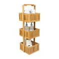 Organize It All Bamboo Deluxe 3 Tier Bathroom Caddy - Walmart.com