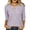 Purple, variant on cocolona Womens Striped 3/4 Sleeve Tops V Neck Button with Pocket Shirt Dressy Casual Outfits Blouses