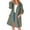 Grey, variant on Casual Windbreaker Jackets Womens Hooded Long Sleeve Cardigan Trench Raincoat PU Material All Seasons Blouses Khaki,M