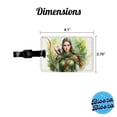 thumbnail image 3 of Fantasy Female Elven Ranger Watercolor Faux Leather Travel Luggage Tag, 3 of 7