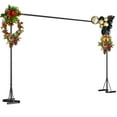 thumbnail image 2 of Wedding Arch Backdrop Stand 10FT x 7FT Heavy Duty Square Metal Frame, Stable Adjustable Pipe & Drape Kit, Easy Assembly for Wedding Ceremony Birthday Party Baby Shower Photobooth Decoration (Black), 2 of 14