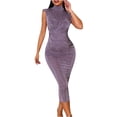 thumbnail image 1 of Fankiway Mode Femmes Été Décontracté Col Rond Robe Longue Sans Manches Robes d'Été pour Femmes Grande Taille, 1 of 6
