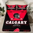 thumbnail image 2 of jejeloiu Hockey Stadium Full Size Sheets,Calgary City Bed Sheets,Ice Hockey Lover Sheet Sets For Teens Boy,Microfiber Bedroom Decor,4pcs, 2 of 7