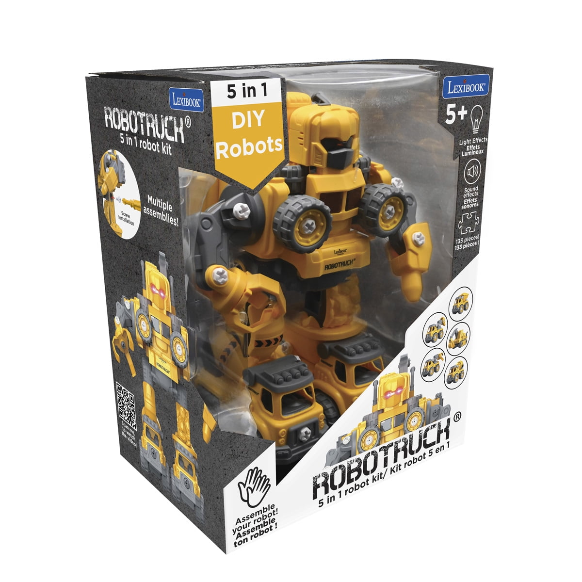 Lexibook RoboTruck, 5 in 1 robot kit with light and sound effects- ROBD10