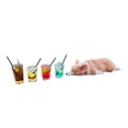 thumbnail image 2 of Adornos para coche, decoración para salpicadero, figuras de con 4 bebidas, decoración para , estatuas pequeñas para estantería., 2 of 9