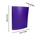thumbnail image 3 of A5 Refillable File Folder, PP Plastic Transparent Document Binder for Notes, Planner, Journal, Office Paper Organizer, Portable Filing Folder, Purple, 1 Count, 3 of 6