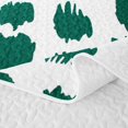 thumbnail image 5 of Erosebridal Simple Abstract Bed Spread Queen for Boys Girls, Green White Polkadots Print Queen Coverlet Set, 3pcs, 5 of 7