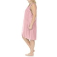 thumbnail image 4 of EZI Nightgowns for Women - Soft & Breathable Satin Night Gowns for Adult Women - Medium to Plus Size Womens Sleep Shirts - Knee-Length Nightgown, 4 of 7