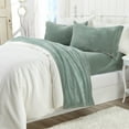 thumbnail image 2 of Great Bay Home Solid Velvet Plush Warm and Cozy Fleece Sheet Set  (California King, Sea Mist), 2 of 6