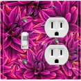 thumbnail image 1 of Metal Light Switch Plate Outlet Cover Elegant Vintage Violet Flower Blossom, 1 of 13