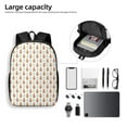 thumbnail image 4 of Disketp Cute Carrot Print School Backpack, Lightweight Basic Middle School Bookbags 17 Inch Casual Daypack for Student College, Travel or Outdoor, 4 of 6