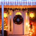 thumbnail image 3 of Paquete de 2 cubiertas de luces de porche de Papá Noel para decoración de exteriores, cubiertas de farolas rojas para decoración de puertas de casa durante las fiestas, 3 of 5