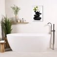 thumbnail image 3 of ZHONGYUTONG Zen Canvas Wall Art Black Stones with Magnolia Blossoms Picture Prints Nature Spiritual Painting Spa Artwork for Meditation Room Decor Framed (24.00" x 36.00"), 3 of 6