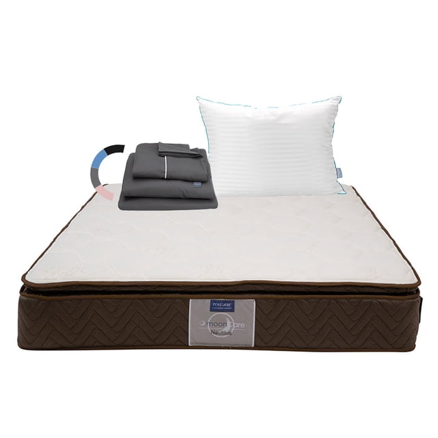 Colchón King Size Nautilus + Almohada Royal + Sábanas Royal