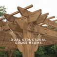 thumbnail image 6 of Backyard Discovery Beaumont 16'x12' Cedar Wood Patio Pergola Kit, Trellis Roof, PowerPort, 6 of 11