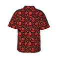 thumbnail image 3 of Balery Tomatoes And Chili Print Men's Hawaiian Shirts Short Sleeve Beach Shirt Relaxed Fit Vacation Button Down Shirts-X-Large, 3 of 9