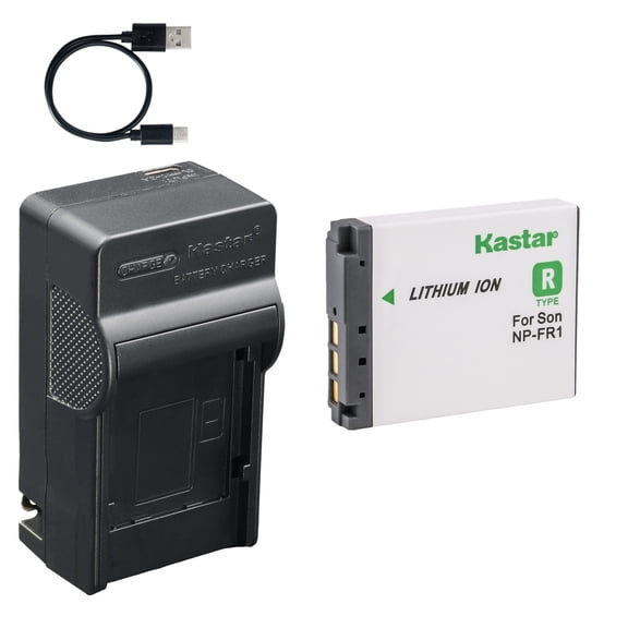 Kastar 1-Pack Battery and AC & USB-C Charger, Compatible with Sony NP-FR1 BC-CS3 for Cyber-Shot DSC-P100 P150 P200 T30 T50 G1 V3 Digital Cameras