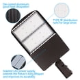 thumbnail image 3 of 300W Commercial LED Parking Lot Lights, Hardwired Outdoor Garage Lighting, UL & DLC Listed, IP65 Waterproof, 5000K Daylight, 3 of 7