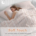 thumbnail image 4 of 3 Piece Burnt Orange Striped Duvet Cover Set California King,Microfiber Comforter/Quilt Cover with Corner Ties and 2 Pillowcases,Modern Abstract Art Geometric All Season Bedding with Zipper Closure, 4 of 8