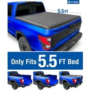 Tyger Auto T1 Soft Roll Up Truck Bed Tonneau Cover Compatible with 2017-2022 Nissan Titan without Titan Box | Fleetside 5.5' Bed (67") | TG-BC1N9048