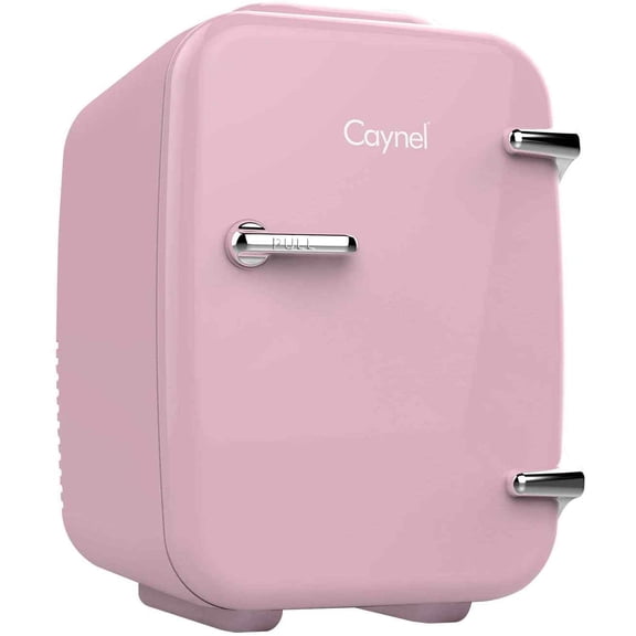 Caynel Portable Thermoelectric 4 Liter Mini Fridge, Pink