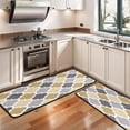 thumbnail image 3 of Kitchen Rugs Sets Of 2,Multicolor Geometric Quatrefoil Pattern Anti Fatigue Kitchen Mat Rugs Non Slip Washable,Decorative Kitchen Floor Mats for Kitchen,Sink,Laundry,17"x47"+17"x47", 3 of 5