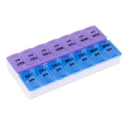 Carex Apex Twice-a-Day (AM/PM) Plastic Weekly Pill/Medicine Organizer with See-Through Lids
