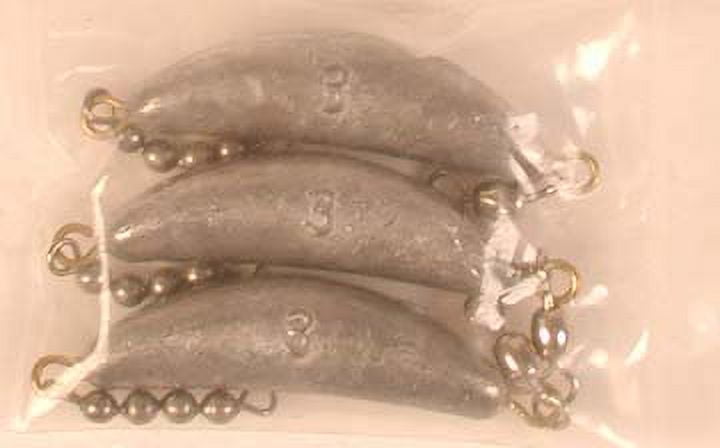Danielson Fresh & Saltwater Spin Sinkers Fishing Weights, 3 oz., 3-pack