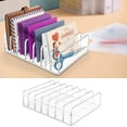 thumbnail image 2 of Acrylic Mail Organizer Transparent Envelope 7 Slots Desktop Bill Document Notebook Holder for Efficient Sorting and Storage, 2 of 6